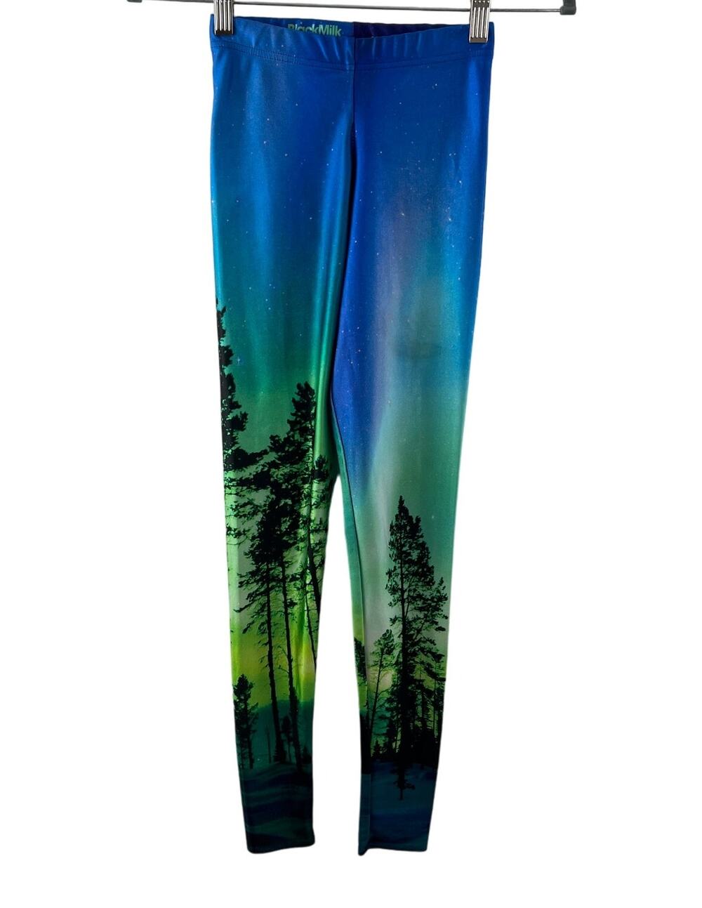 BlackMilk Northern Lights Leggings Full Length Stretch Elastic Waist Size XS